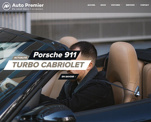Création de sites internet sur Rennes et référencement naturel et seo réalisés par pensons digital pour l'entreprise Auto Premier