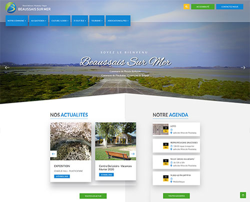 Création de sites internet sur Rennes et référencement naturel et seo réalisés par pensons digital pour la mairie de Beaussais Sur Mer