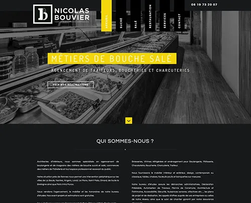 Création de sites internet sur Rennes et référencement naturel et seo réalisés par pensons digital pour l'entreprise Nicolas Bouvier