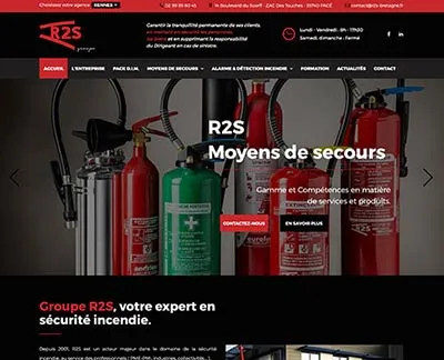 Création de sites internet sur Rennes et référencement naturel et seo réalisés par pensons digital pour l'entreprise R2S