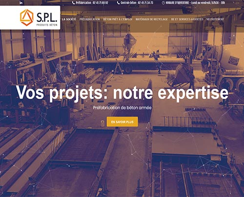 Création de sites internet sur Rennes et référencement naturel et seo réalisés par pensons digital pour l'entreprise SPL