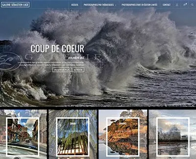 Création de sites internet sur Rennes et référencement naturel et seo réalisés par pensons digital pour la galerie Sébastien Luce
